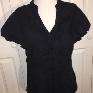 Elle Short Sleeve Button Down Blouse